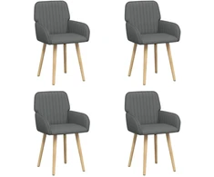 Valgomojo kėdės 4 pcs Audinys Tamsiai pilka 56,5 x 50 x 87,5 cm