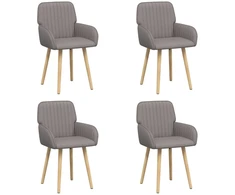 Valgomojo kėdės 4 pcs Audinys Taupe 56,5 x 50 x 87,5 cm