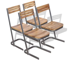 Valgomojo kėdės, 4 vnt., tvirtas tikmedis