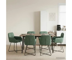 Valgomojo kėdės 6 pcs Aksomas Jūrinė žalia 59 x 56,5 x 86 cm