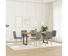 Valgomojo kėdės, 6vnt., taupe spalvos, audinys