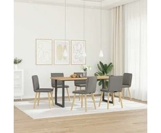 Valgomojo kėdės, 6vnt., taupe spalvos, audinys