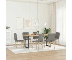 Valgomojo kėdės, 6vnt., taupe spalvos, audinys