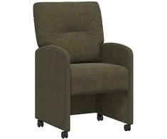 Valgomojo Kėdės su Ratukais 2 pcs Armijos žalia 57 x 67 x 95 cm