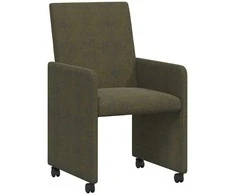 Valgomojo Kėdės su Ratukais 2 pcs Armijos žalia 57 x 66 x 94 cm