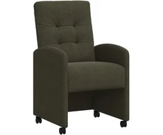 Valgomojo Kėdės su Ratukais 2 pcs Armijos žalia 58 x 67 x 97 cm