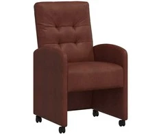 Valgomojo Kėdės su Ratukais 2 pcs Blizgiai ruda 58 x 67 x 97 cm