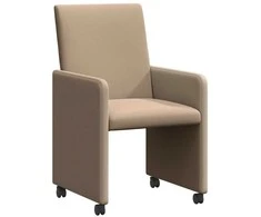 Valgomojo Kėdės su Ratukais 2 pcs Kapučino 57 x 66 x 94 cm