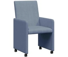 Valgomojo Kėdės su Ratukais 2 pcs Mėlyna 57 x 66 x 94 cm