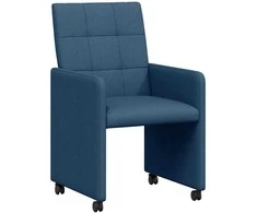 Valgomojo Kėdės su Ratukais 2 pcs Mėlyna 58 x 65 x 94 cm