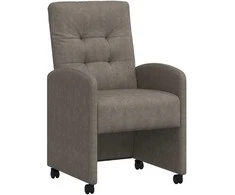 Valgomojo Kėdės su Ratukais 2 pcs Pilka 58 x 67 x 97 cm