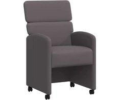Valgomojo Kėdės su Ratukais 2 pcs Pilka 58 x 65 x 98 cm