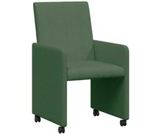 Valgomojo Kėdės su Ratukais 2 pcs Pilkai žalia 57 x 66 x 94 cm