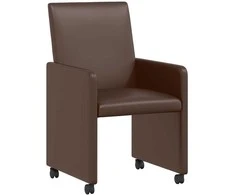 Valgomojo Kėdės su Ratukais 2 pcs Ruda 57 x 66 x 94 cm