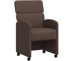 Valgomojo Kėdės su Ratukais 2 pcs Ruda 58 x 65 x 98 cm