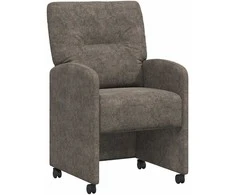 Valgomojo Kėdės su Ratukais 2 pcs Tamsiai pilka 57 x 67 x 95 cm