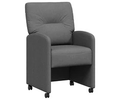 Valgomojo Kėdės su Ratukais 2 pcs Tamsiai pilka 57 x 67 x 95 cm