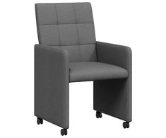Valgomojo Kėdės su Ratukais 2 pcs Tamsiai pilka 58 x 65 x 94 cm