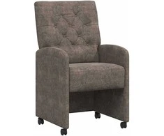 Valgomojo Kėdės su Ratukais 2 pcs Tamsiai pilka 58 x 67 x 97 cm