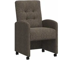 Valgomojo Kėdės su Ratukais 2 pcs Tamsiai pilka 58 x 67 x 97 cm