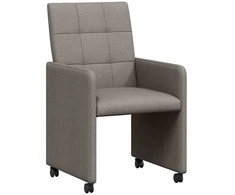 Valgomojo Kėdės su Ratukais 2 pcs Tortora 58 x 65 x 94 cm