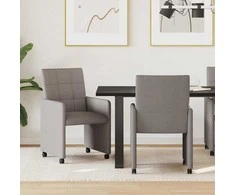Valgomojo Kėdės su Ratukais 2 pcs Tortora 58 x 65 x 94 cm