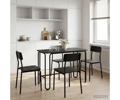 Valgomojo stalas 100 x 50 x 75 cm Apdirbta mediena Juoda