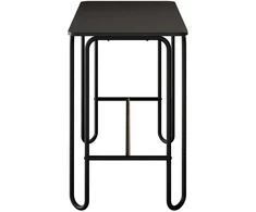 Valgomojo stalas 100 x 50 x 75 cm Apdirbta mediena Juoda