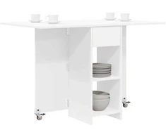Valgomojo stalas 115 x 70 x 75 cm Apdirbta mediena Balta