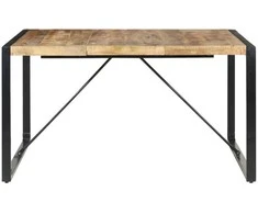Valgomojo stalas, 140x140x75cm, neapdorota mango mediena