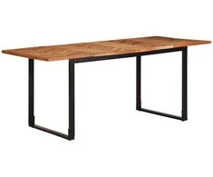 Valgomojo stalas, 180x90x75 cm, akacijos medienos masyvas