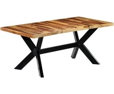 Valgomojo stalas, 180x90x75cm, rausv. dalberg. medienos masyvas