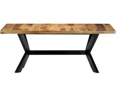 Valgomojo stalas, 180x90x75cm, rausv. dalberg. medienos masyvas