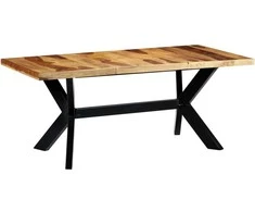 Valgomojo stalas, 180x90x75cm, rausv. dalberg. medienos masyvas
