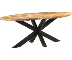 Valgomojo stalas, 200x100x75cm, neapdorota mango mediena