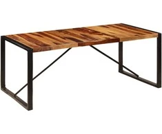 Valgomojo stalas, 200x100x75cm, rausv. dalb. medienos masyvas
