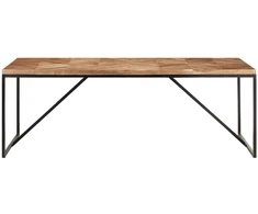 Valgomojo stalas, 200x90x76cm, akacija ir mango mediena
