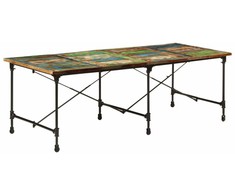 Valgomojo stalas, 220x90x77cm, perdirbtos medienos masyvas