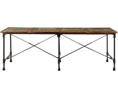 Valgomojo stalas, 220x90x77cm, perdirbtos medienos masyvas