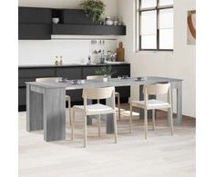 Valgomojo stalas 240 x 85 x 75 cm Apdirbta mediena Pilka Sonoma