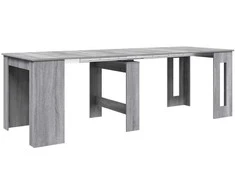 Valgomojo stalas 240 x 85 x 75 cm Apdirbta mediena Pilka Sonoma