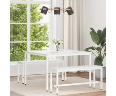 Valgomojo stalas Balta 110 x 110 x 75 cm Kietos pušies mediena