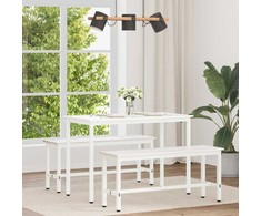 Valgomojo stalas Balta 110 x 55 x 75 cm Kietos pušies mediena