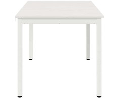 Valgomojo stalas Balta 140 x 80 x 75 cm Kietos pušies mediena