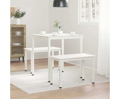 Valgomojo stalas Balta 70 x 70 x 75 cm Kietos pušies mediena