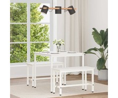 Valgomojo stalas Balta 80 x 80 x 75 cm Kietos pušies mediena