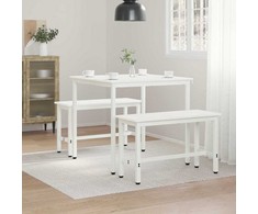 Valgomojo stalas Balta 80 x 80 x 75 cm Kietos pušies mediena