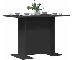 Valgomojo stalas Juoda 110 x 60 x 75 cm Apdirbta mediena