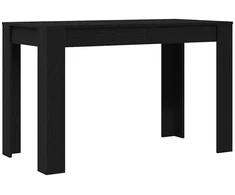 Valgomojo stalas, juodos ąžuolas, 120x60x76cm, apdirbta mediena