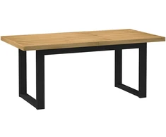 Valgomojo stalas NOAIN, U formos kojelės, 180x90x75 cm, pušies masyvas